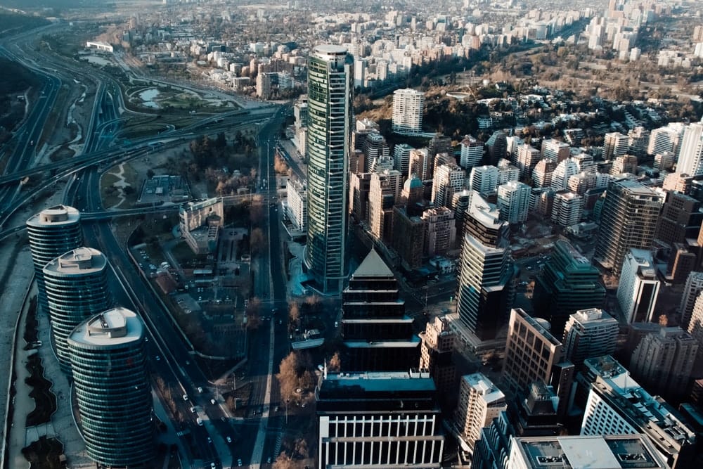 Paint By Numbers | Santiago - Aerial Photo Of City Buildings]