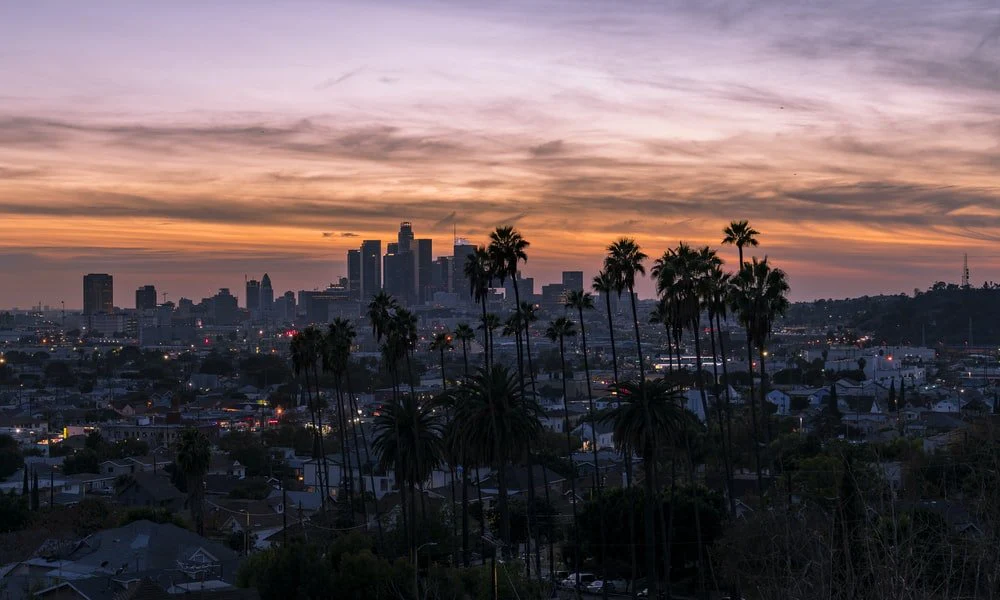 Paint By Numbers | Los Angeles - Aerial Photo Of Concrete Buildings Under Cloudy Sky