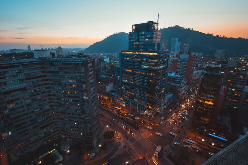 Paint By Numbers | Santiago - Aerial View Of City Buildings During Night Time