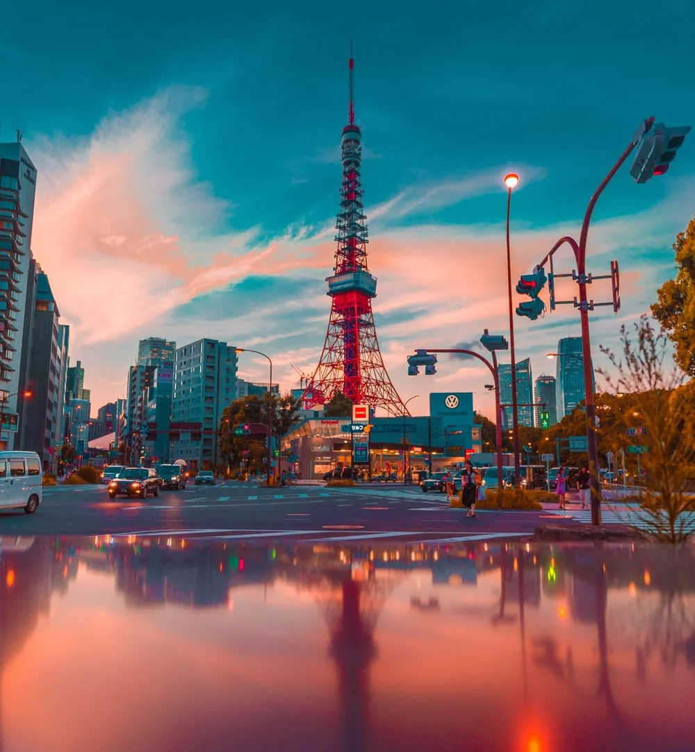Paint By Numbers | Tokyo - Architectural Photo Of Tower Between Buildings