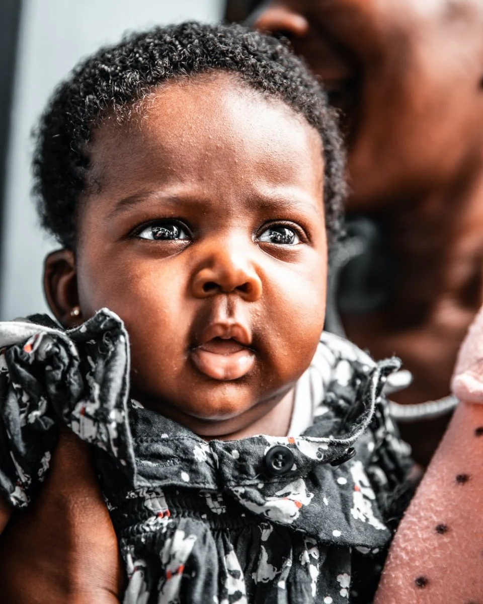 Paint By Numbers | Abidjan - Baby Girl Wearing Black Floral Dress