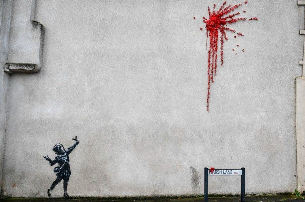 Bansky Cut It Out Graffiti - Palestine