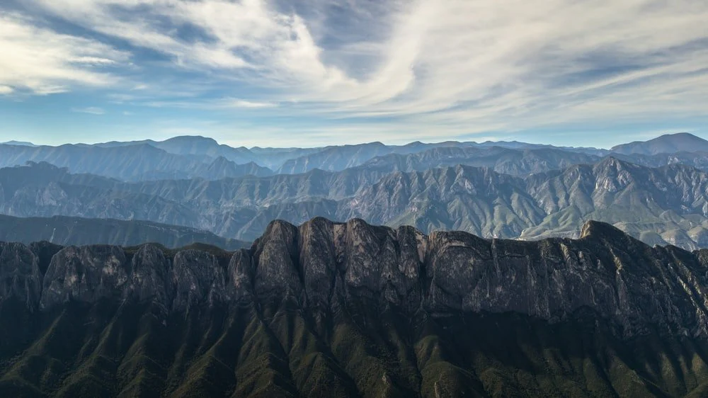Paint By Numbers | Monterrey - Bird'S-Eye View Of Mountain Under Cloudy Sky
