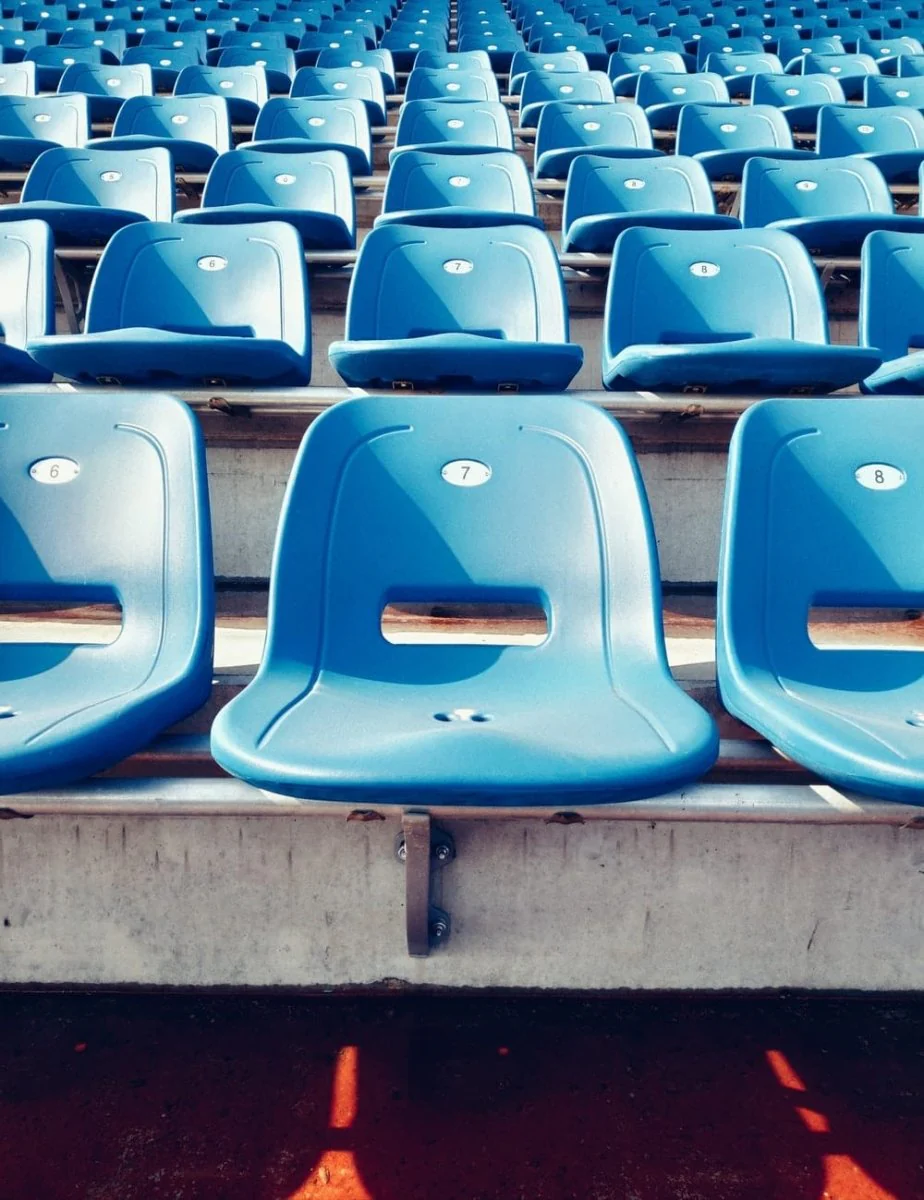 Paint By Numbers | Yangzhou - Blue Plastic Chairs At Stadium