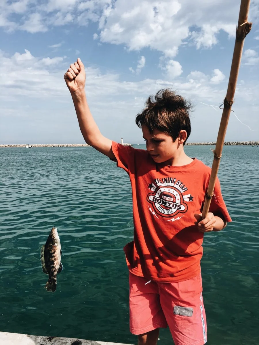 Paint By Numbers | Perch - Boy Holds Fish