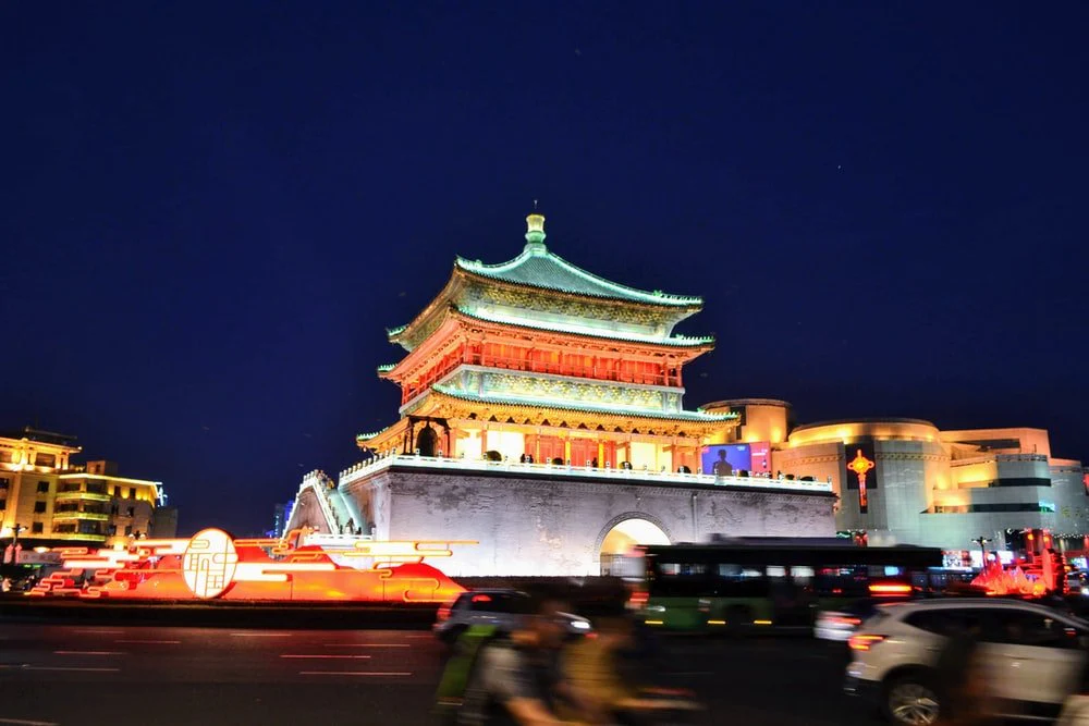Paint By Numbers | Cangzhou - Brown And White Concrete Building During Nighttime