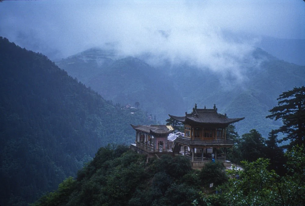 Paint By Numbers | Lanzhou - Brown And White House On Top Of Mountain