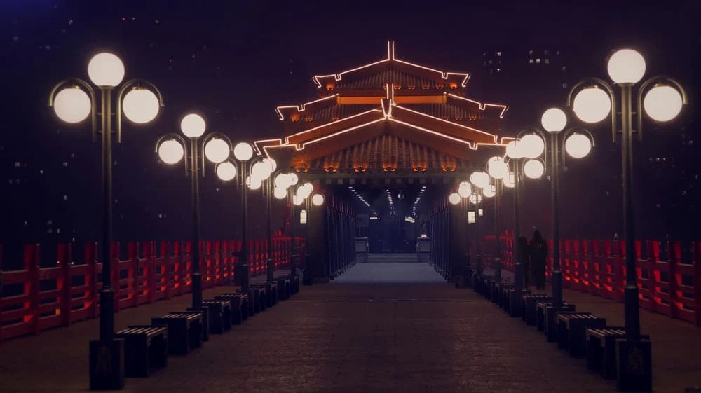 Paint By Numbers | Xianyang - Brown Wooden Building With Lights Turned On During Night Time