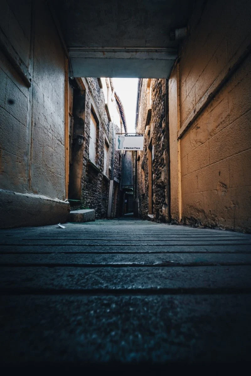 Paint By Numbers | Sialkot City - Brown Wooden Pathway Between Brown Brick Wall