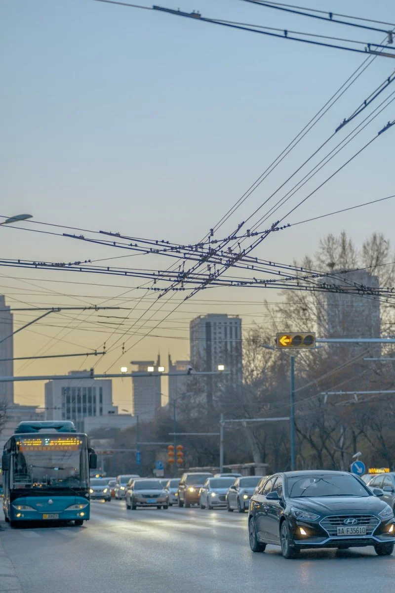 Paint By Numbers | Jinan - Cars On Road Near Buildings During Daytime