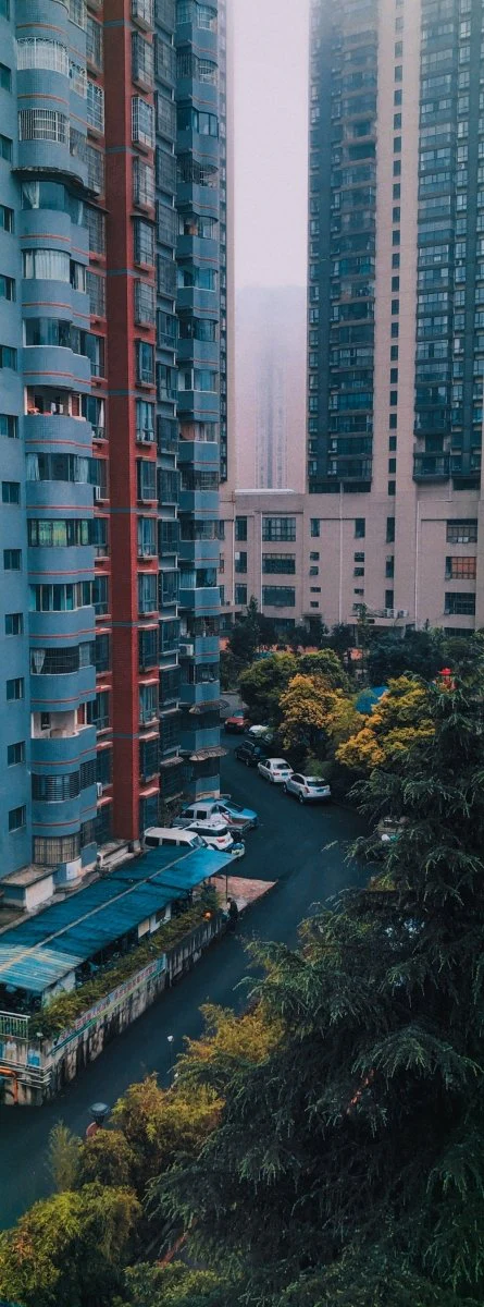 Paint By Numbers | Guiyang - Cars Parked Beside High Rise Building During Daytime