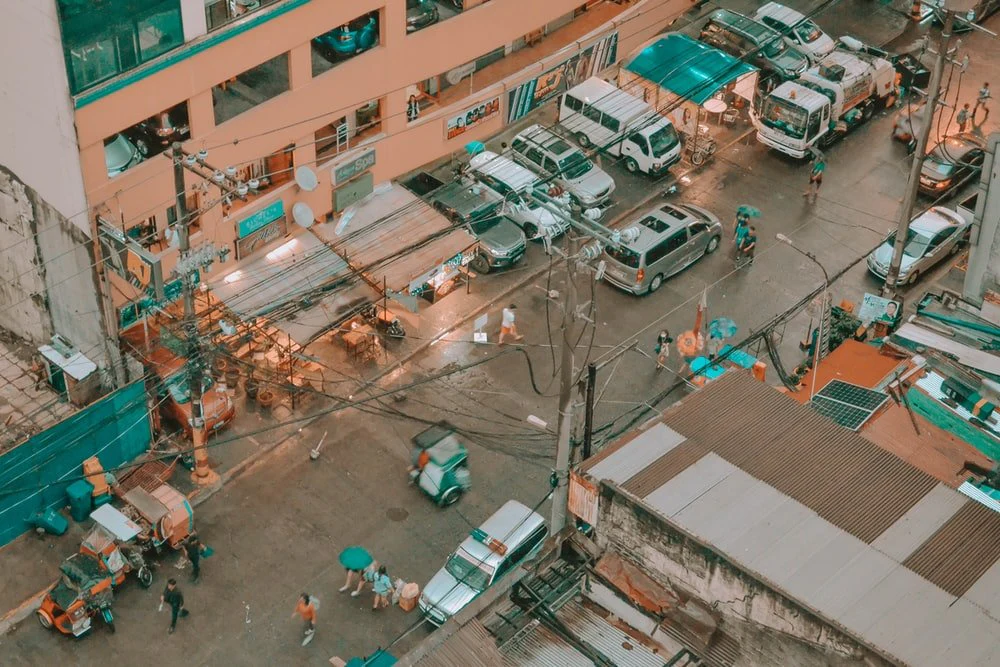 Paint By Numbers | Cars Parked On Street Near Buildings During Daytime