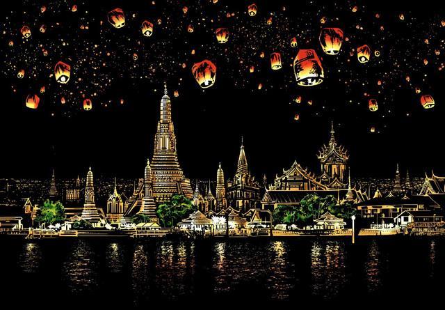 Chiang Mai Landscape | Scratch Art Kit