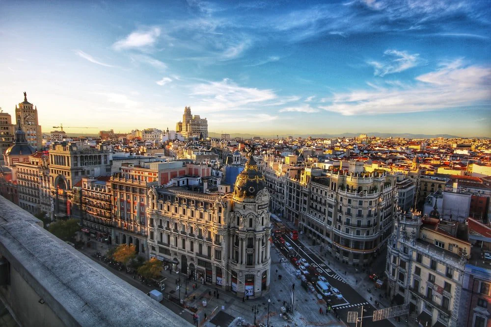 Paint By Numbers | Madrid - City Scale Under Blue Sky