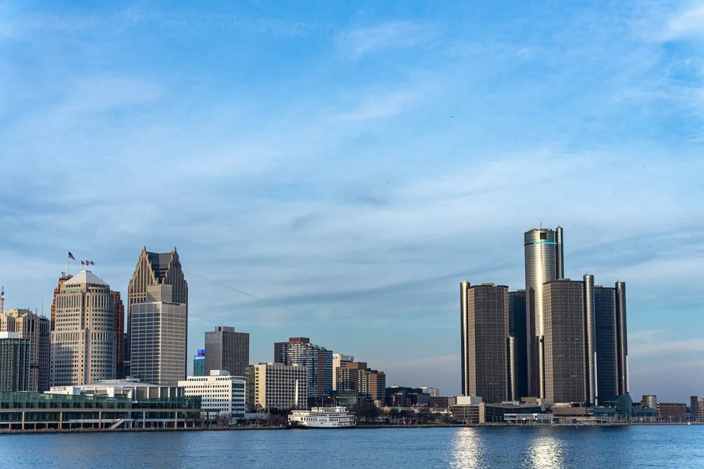 Paint By Numbers | Detroit - City Skyline Across Body Of Water During Daytime