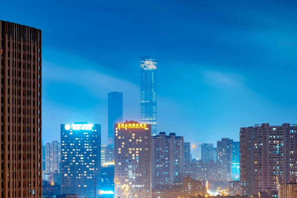 Paint By Numbers | Changsha - City Skyline Under Blue Sky During Night Time