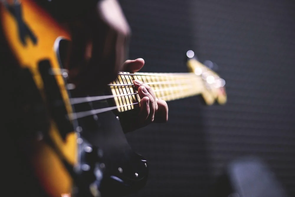 Paint By Numbers | Bass - Closeup Photo Of Person Playing Guitar
