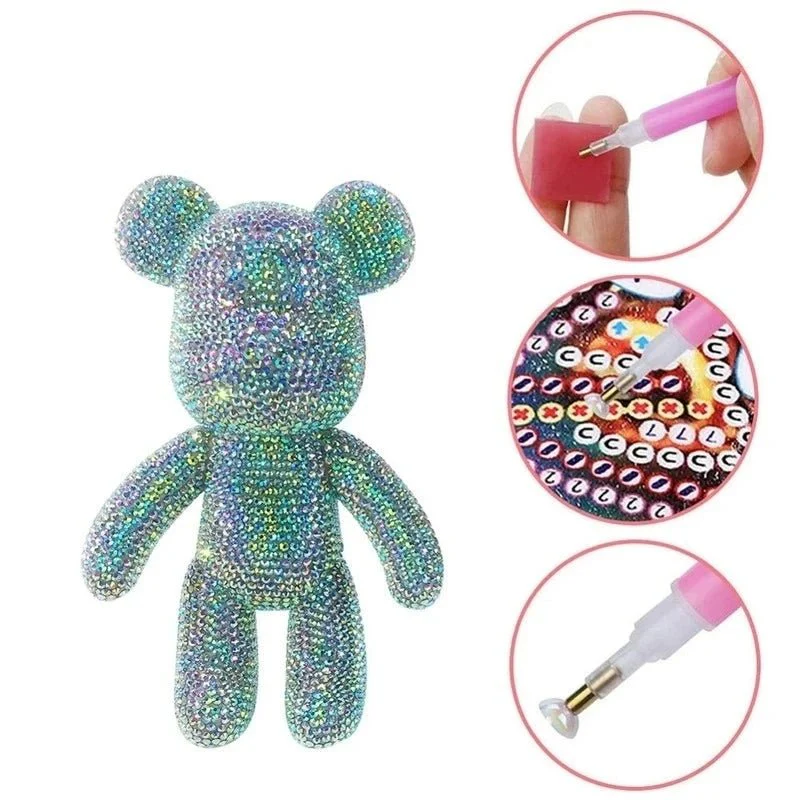 Diamond Painting Fluid Bear Kit with Gems