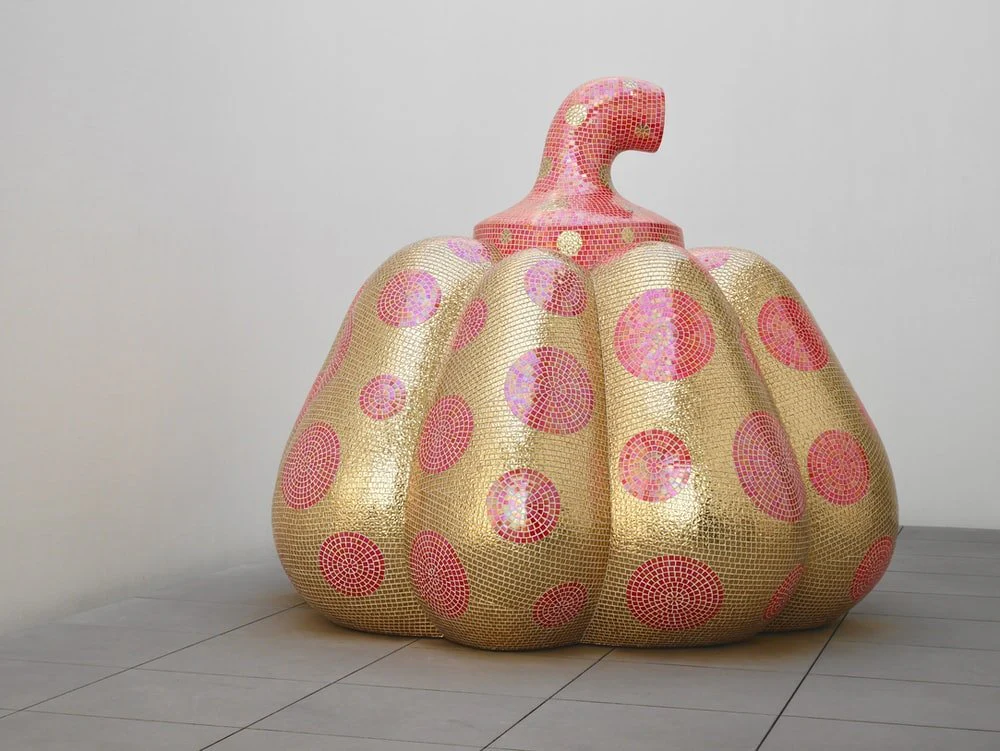 Paint By Numbers | Gold-Colored And Red Pumpkin Container With Lid