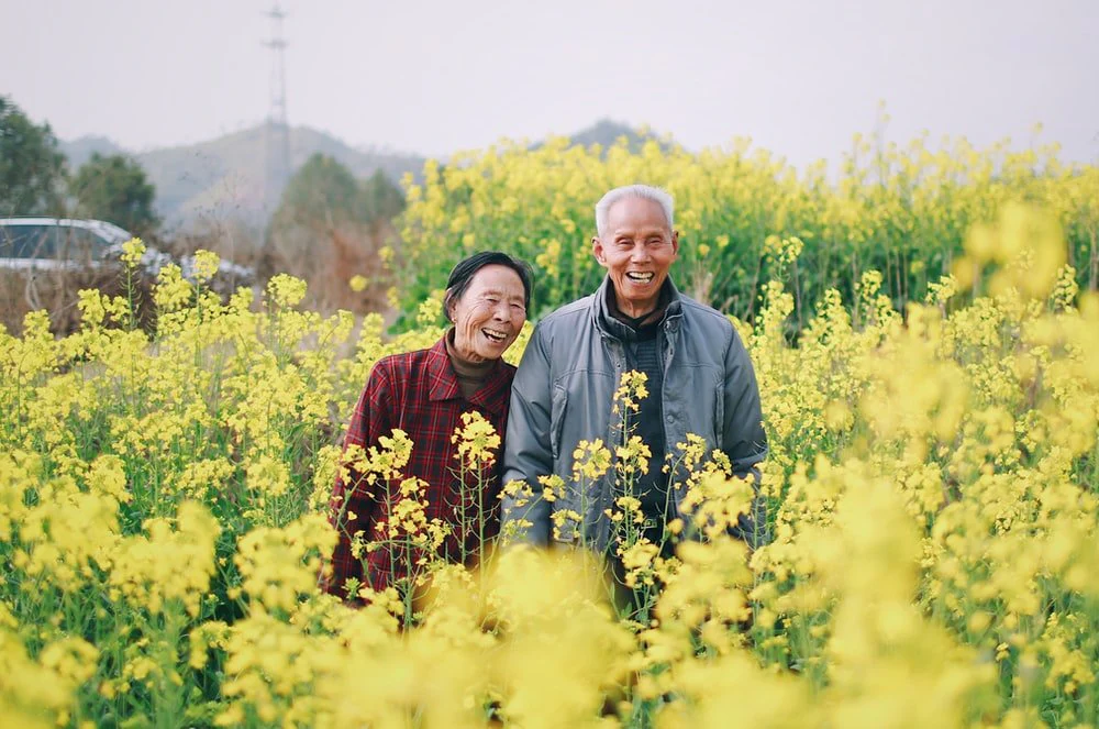 Paint By Numbers | Ji’An - Man And Woman Standing Surrounded By Yellow Flowers
