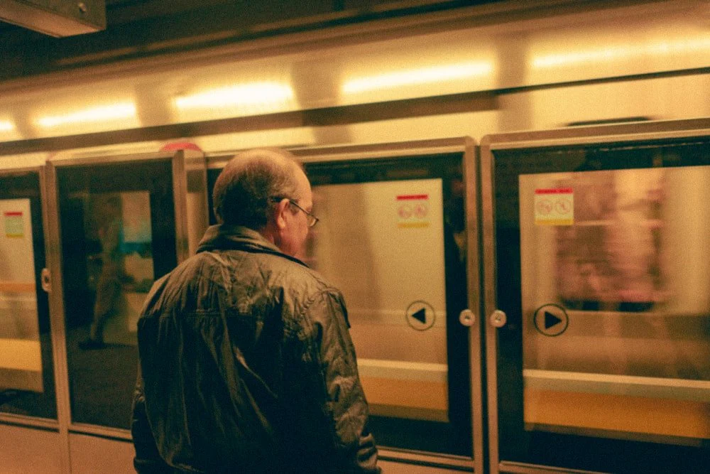 Paint By Numbers | Man In Black Jacket Standing Beside Silver Elevator Door