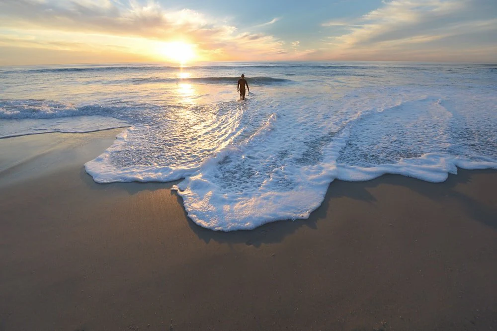 Paint By Numbers | San Diego - Man Standing On Seashore During Sunset