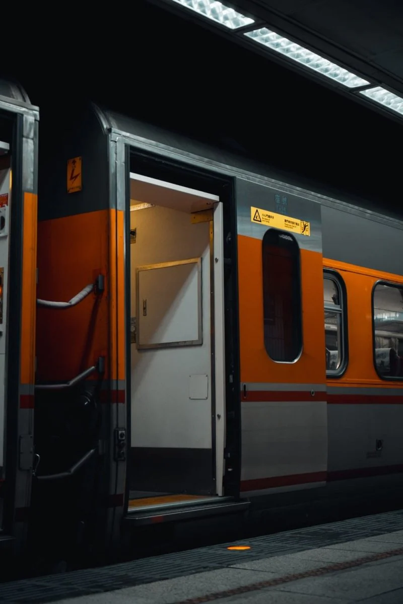 Paint By Numbers | Zhengzhou - Orange And Black Train In Train Station
