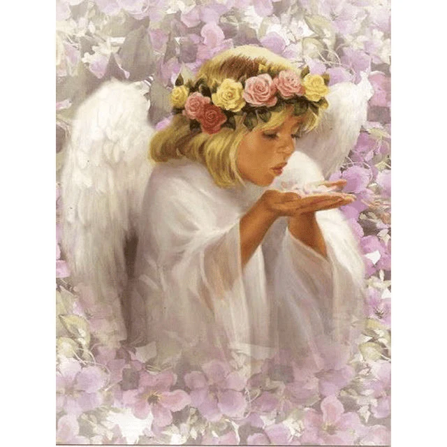 Paint By Numbers | Angel Blowing Flower Petals