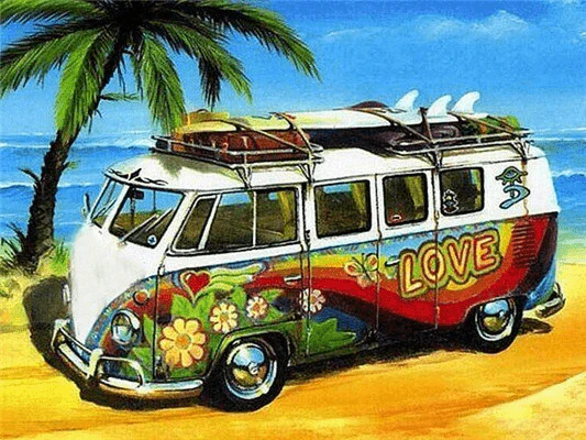 Paint By Numbers | Boho Camper Beach Van