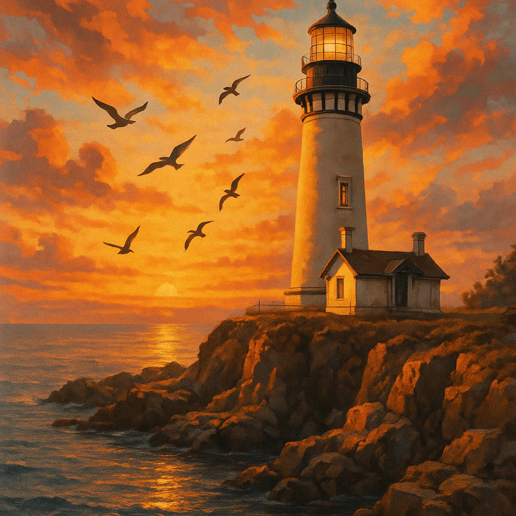Paint By Numbers | Lighthouse at Sunset
