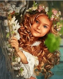 Paint By Numbers | Little Angel with Curly Hair