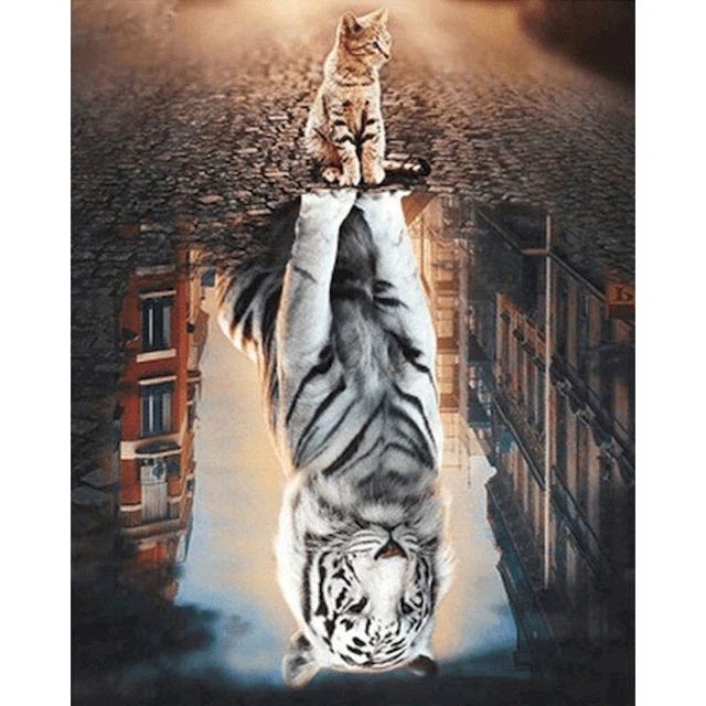 Paint By Numbers | Little Kitten Big Reflection 2