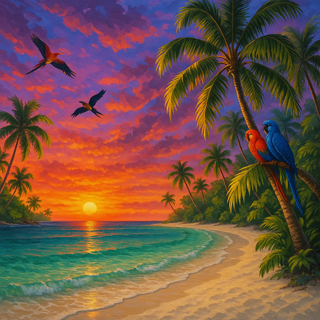 Paint By Numbers | Tropical Beach Paradise