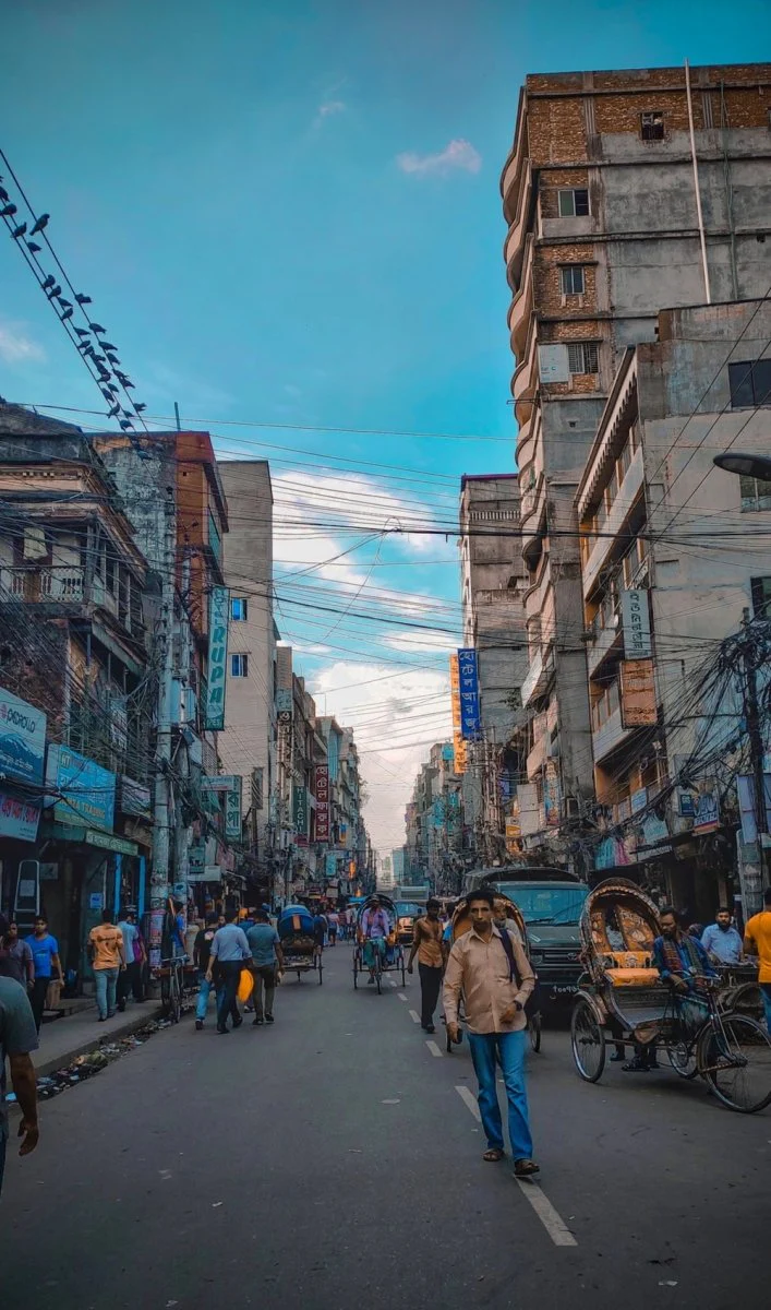 Paint By Numbers | Dhaka - People Walking On Road