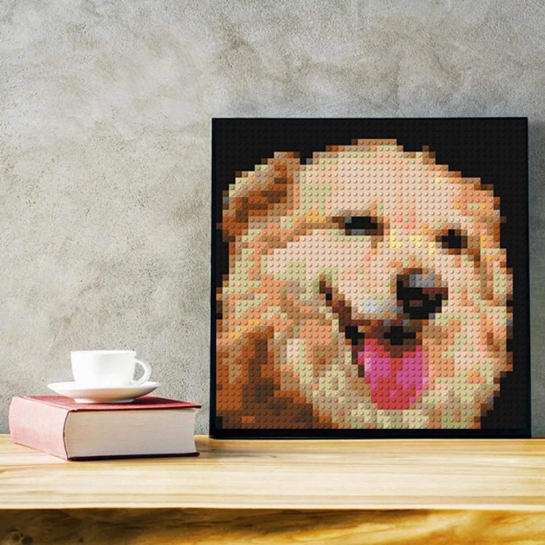 Personalized Brick Mosaic | Custom Mosaic Maker | LEGO Art Style - Image 2