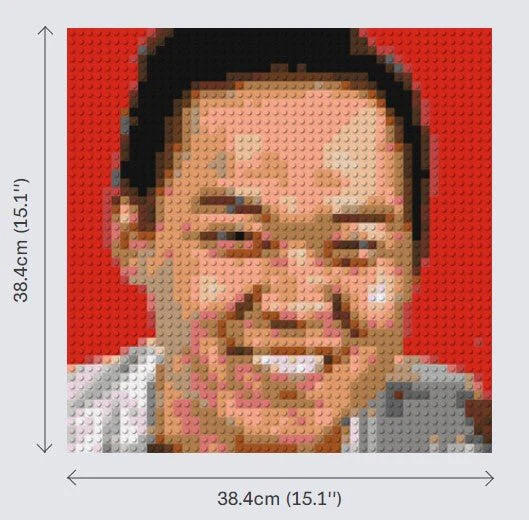 Personalized Brick Mosaic | Custom Mosaic Maker | LEGO Art Style - Image 4