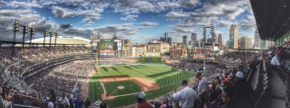 Paint By Numbers | Detroit - Persons On Game Field Stadium