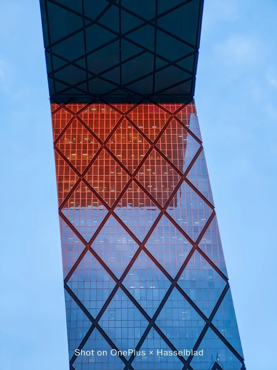Paint By Numbers | Chaoyang - Red And Black Building Under Blue Sky