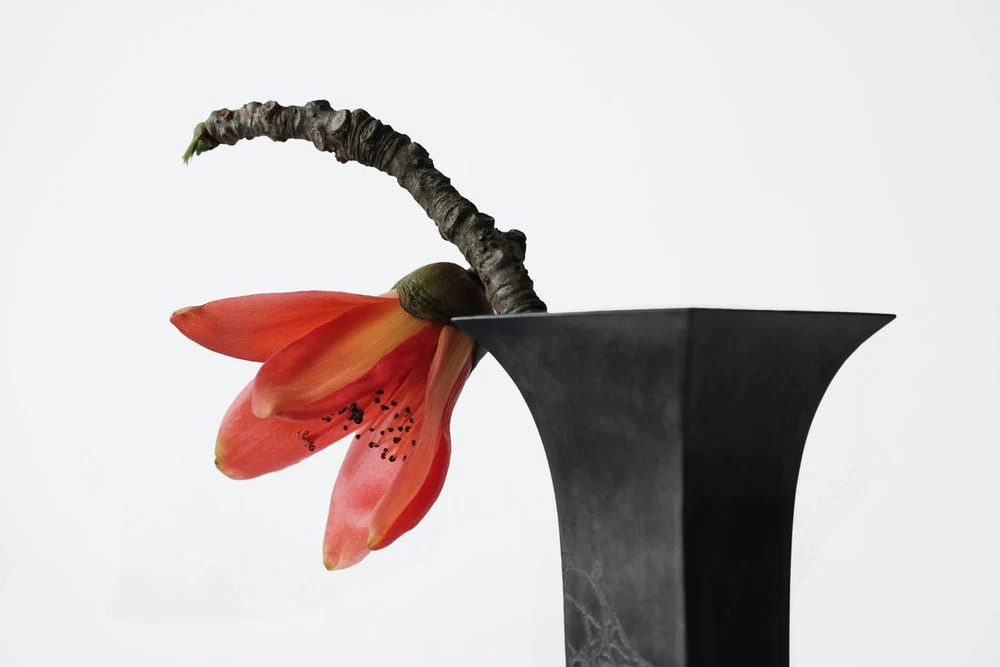 Paint By Numbers | Red And Orange Flower In Vase