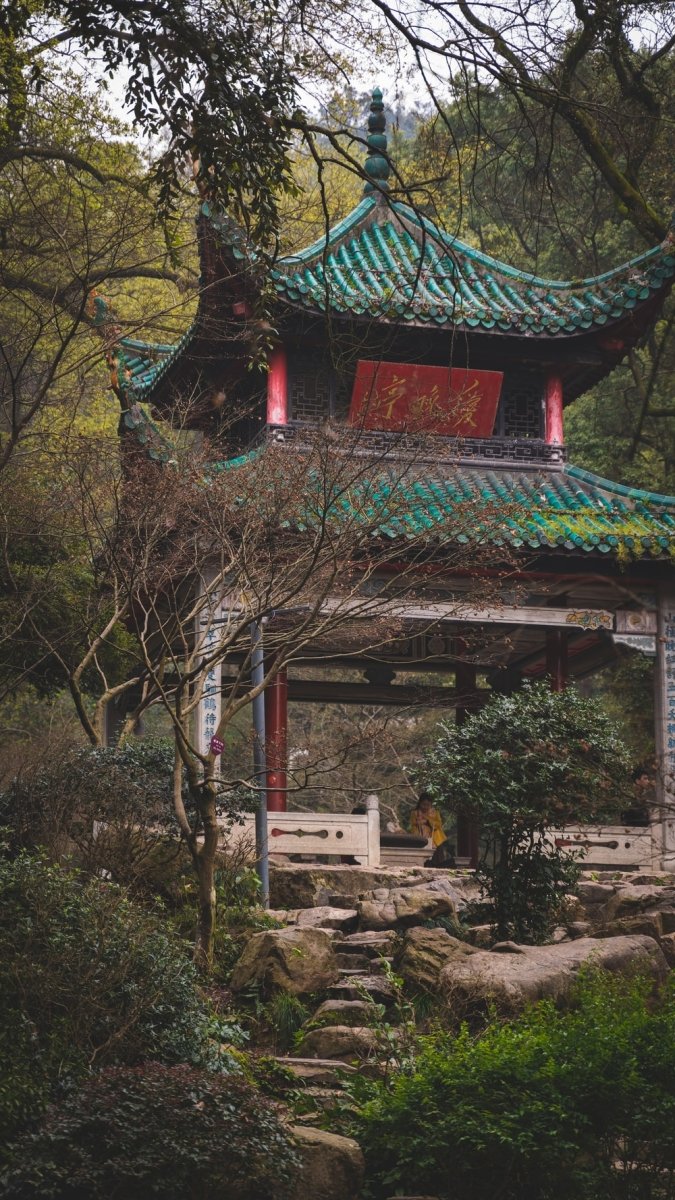 Paint By Numbers | Changsha - Red And White Temple Surrounded By Trees