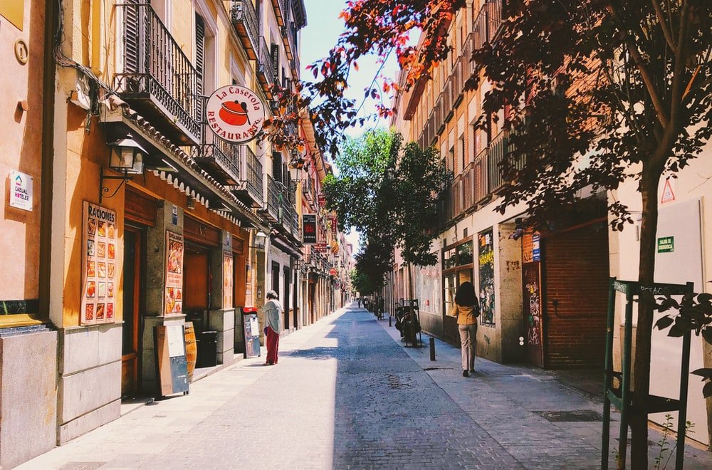 Paint By Numbers | Madrid - Road Between Houses