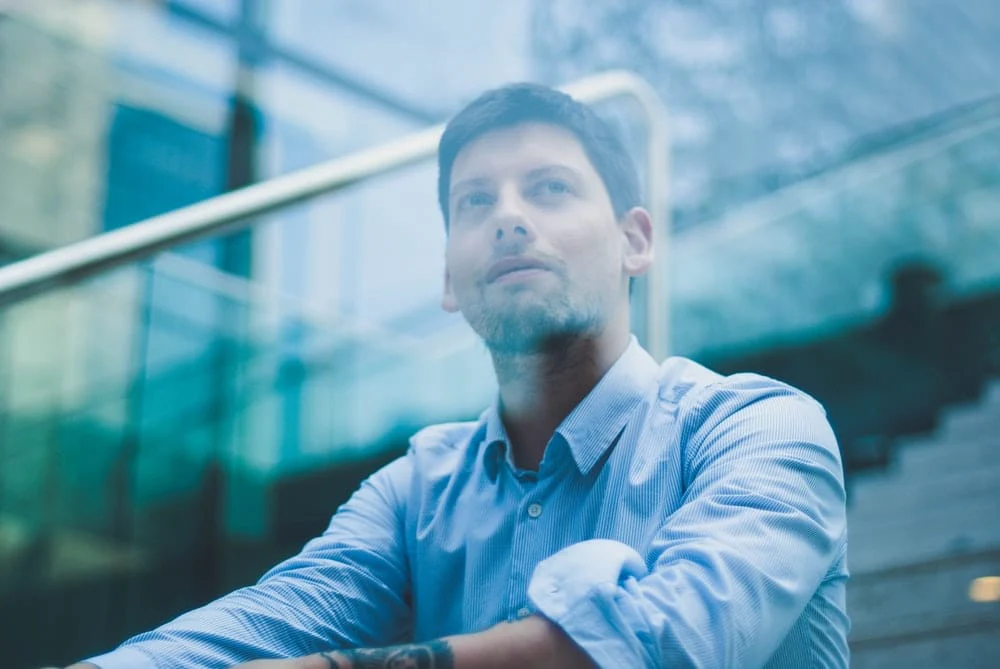 Paint By Numbers | Santiago - Selective Focus Photography Of Man Wearing Blue Dress Shirt