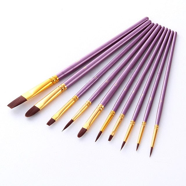 Set of 10 Paint Brushes - Image 3