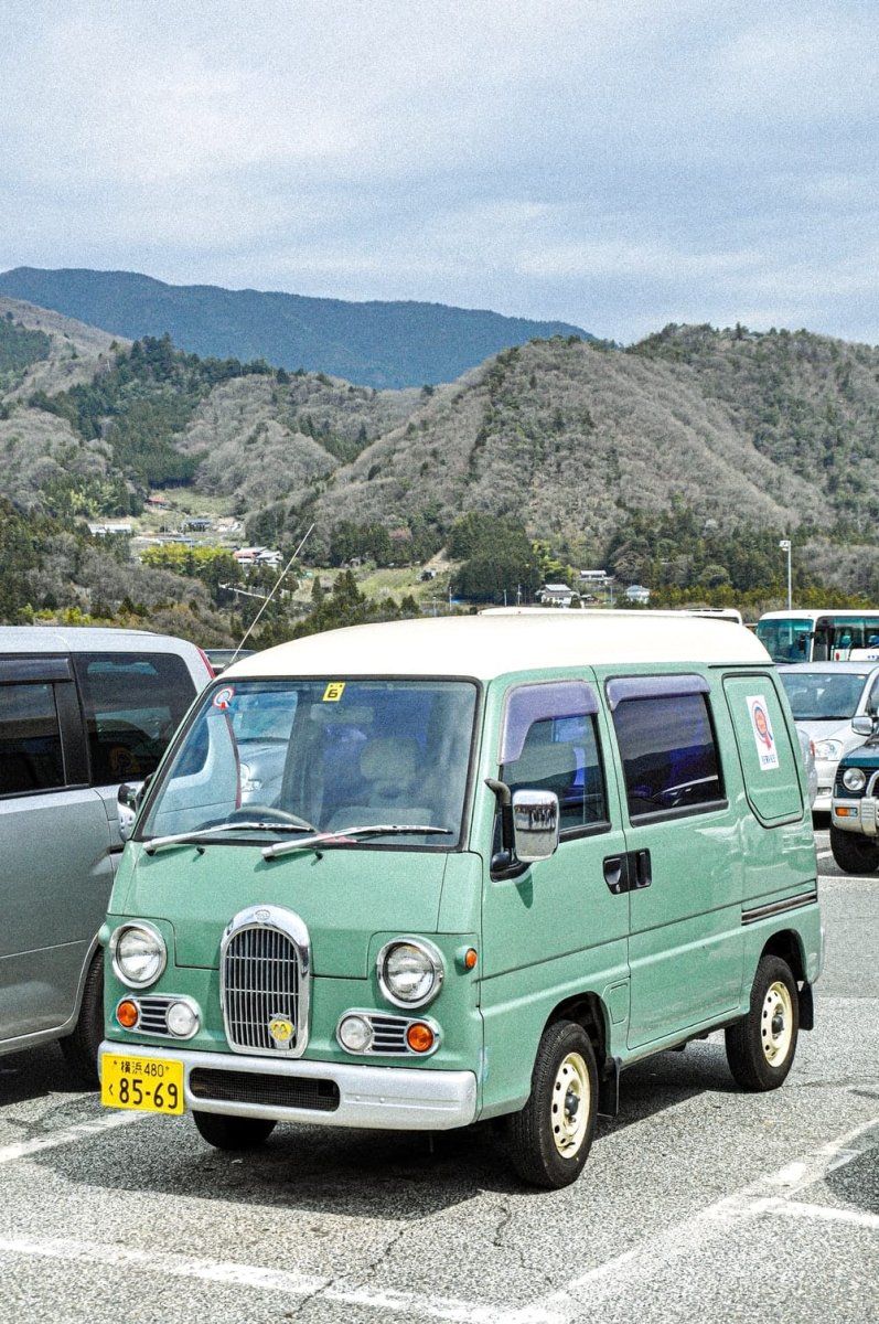 Paint By Numbers | Teal Van Parked On Parking Lot
