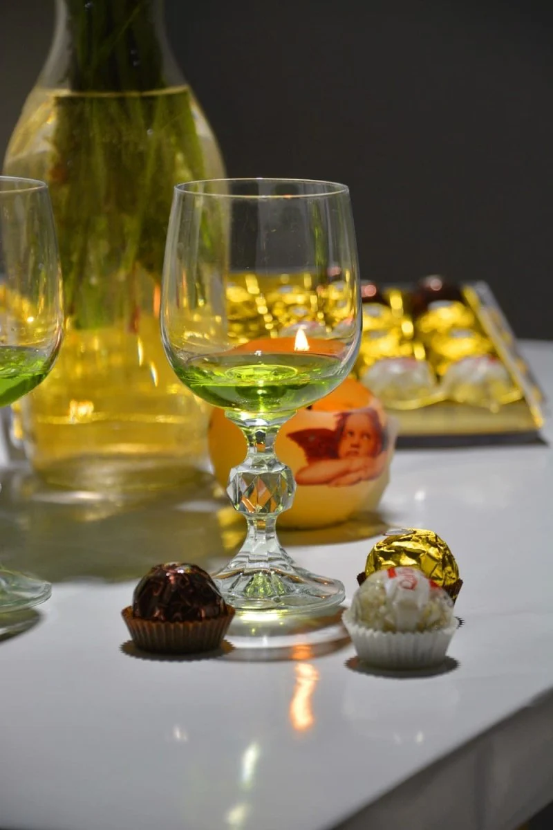 Paint By Numbers | Three Clear Wine Glasses On White Table