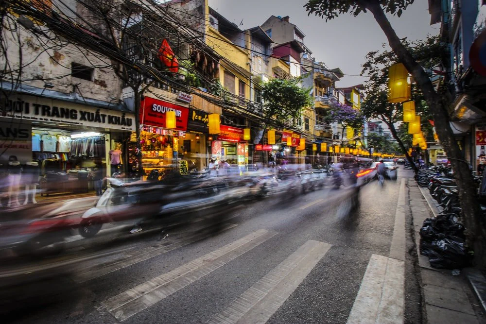 Paint By Numbers | Hanoi - Time Lapse Photography Of Vehicle Towards Pedestrian Lane