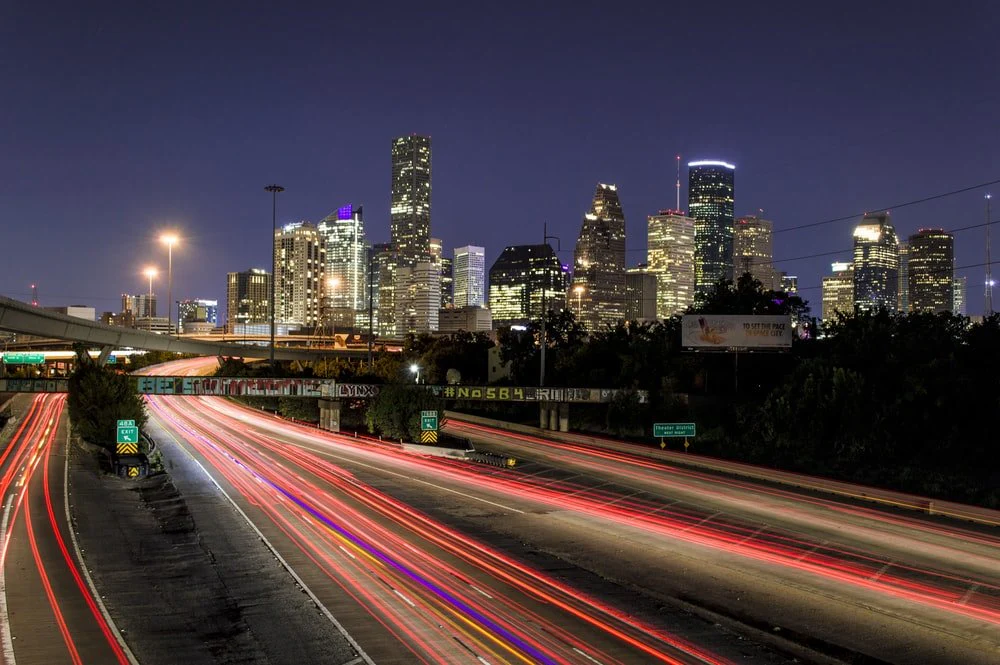 Paint By Numbers | Houston - Time Lapse Photography Of Vehicle Traveling With A Speed Of Light In Road