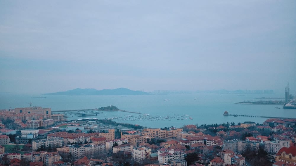 Paint By Numbers | Qingdao - Top View Of Cityscape Facing Ocean