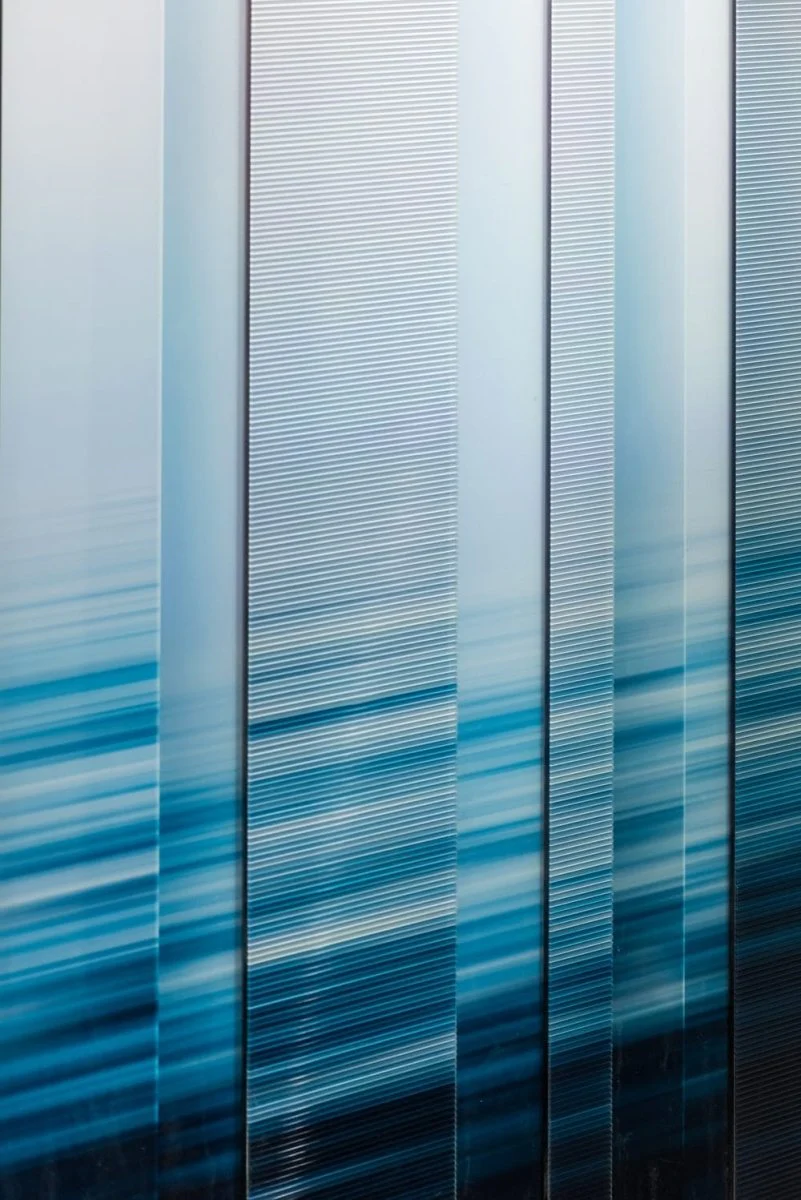Paint By Numbers | White Blue And Gray Striped Textile