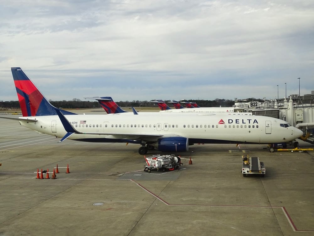 Paint By Numbers | White, Red, And Blue Delta Passenger Plane